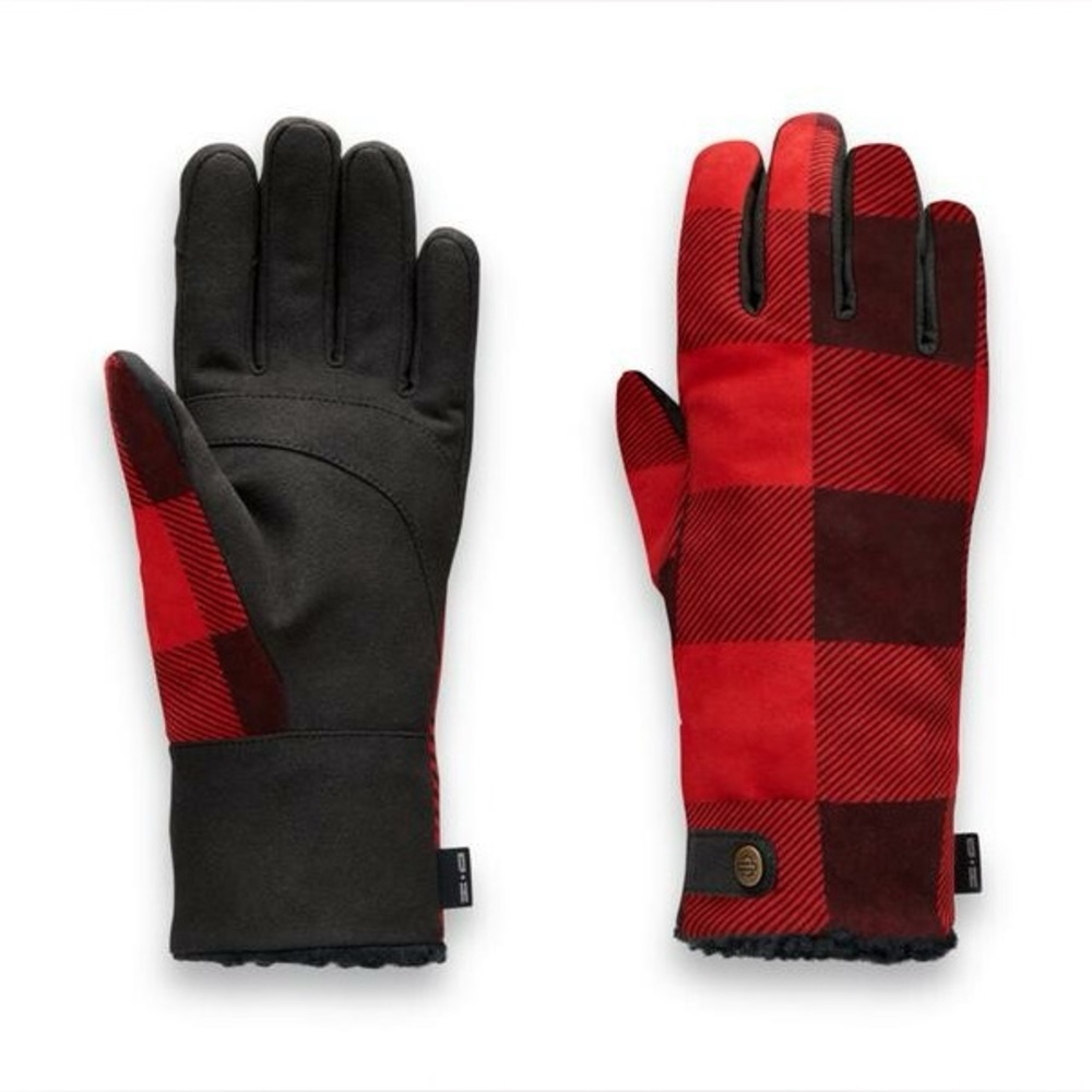Harley-Davidson Buffalo Plaid Suede Gloves